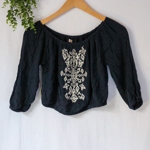 Hollister Loose Off the Shoulder Detailed Top